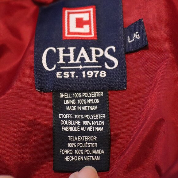 Men's Chaps Burgundy Golf Wind Shirt Removable Sleeves Large - Picture 3 of 15